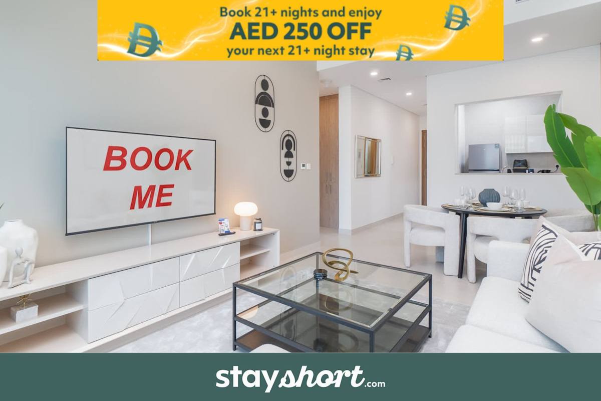 StayShort - Trendy 1-Bedroom Apartment for 4 in Business Bay