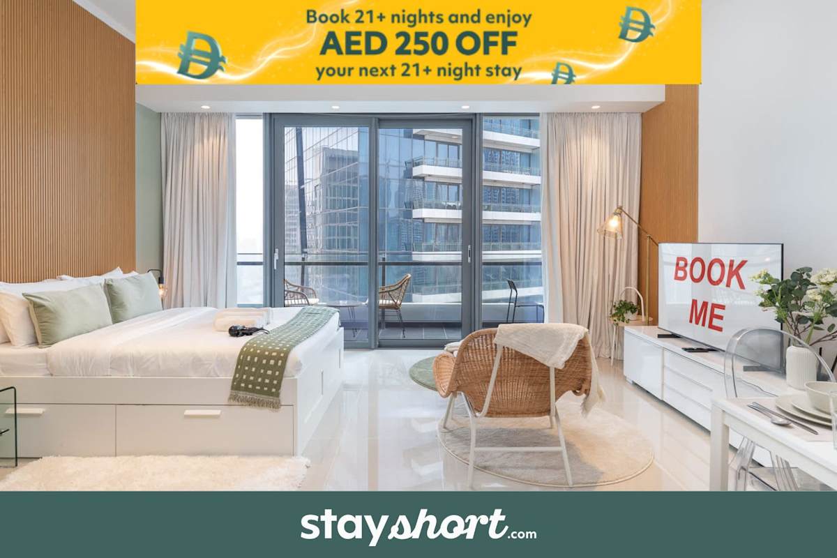 StayShort - Welcoming studio apartment perfect for 2 in Dubai Marina
