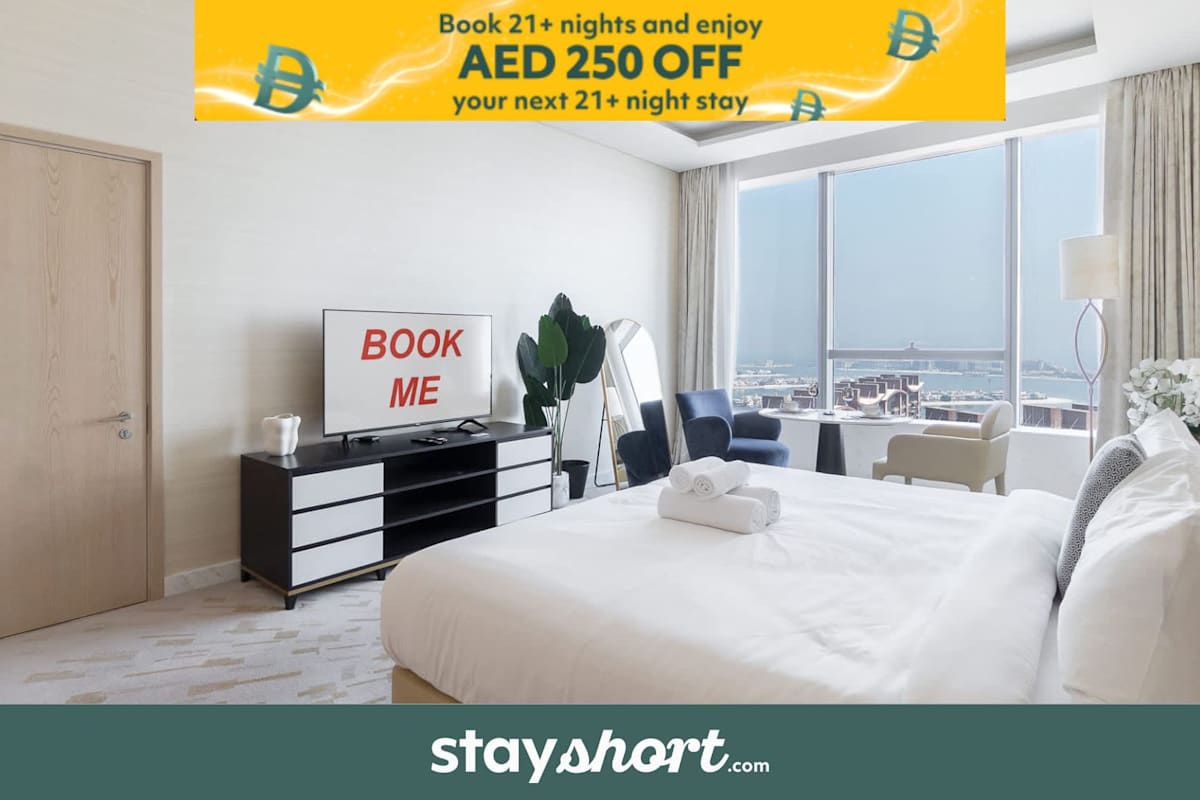 Free housekeeping visits during your stay - StayShort - Romantic Sea View Retreat in Palm Jumeirah