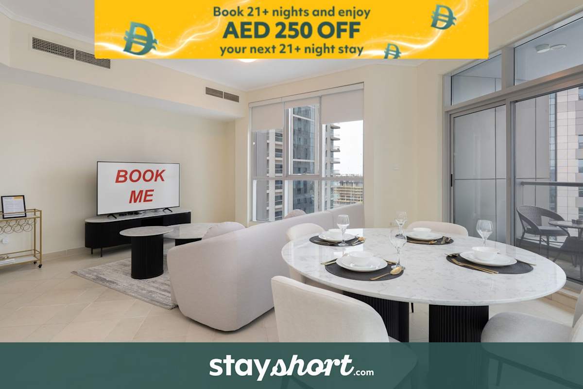 Free housekeeping visits during your stay - StayShort - Modern 2-Bedroom Escape in Dubai Marina for 4 guests!