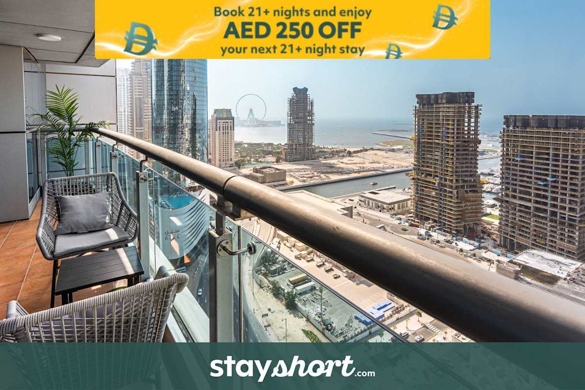 StayShort - Modern 2BR in Dubai Marina that Sleeps 6