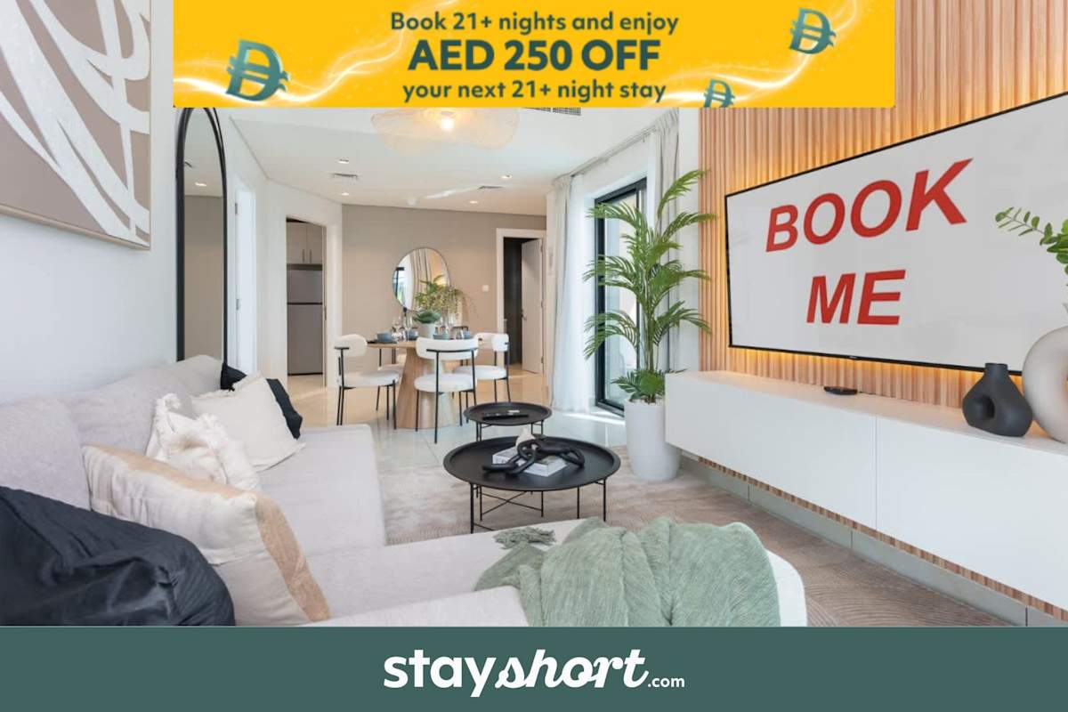 Free housekeeping visits during your stay - StayShort-Elegant 1 Bedroom City View Apartment Square Tower JVC