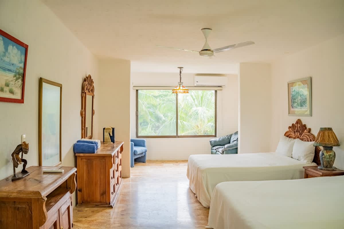 Bright open living and dining area
