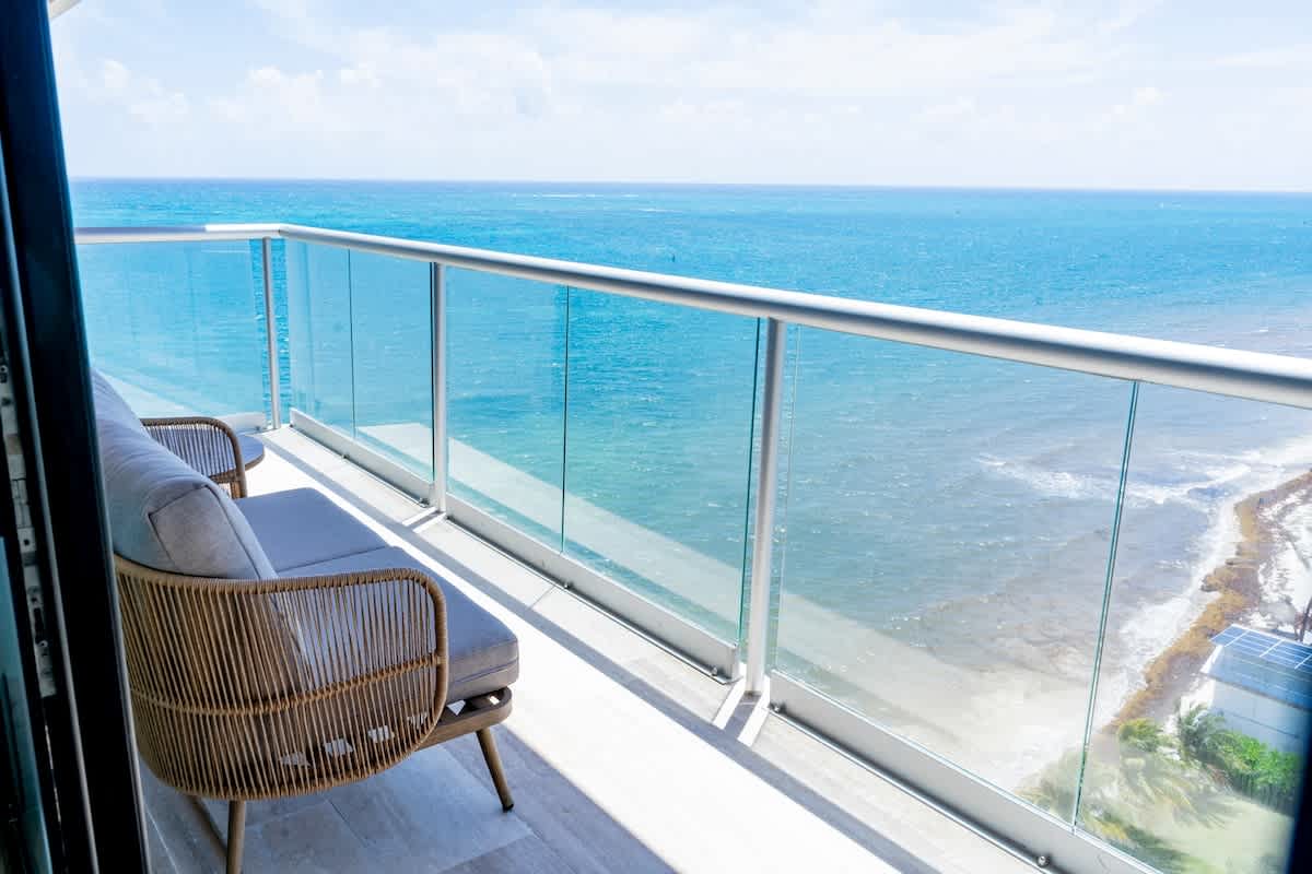 Private balcony with stunning ocean views