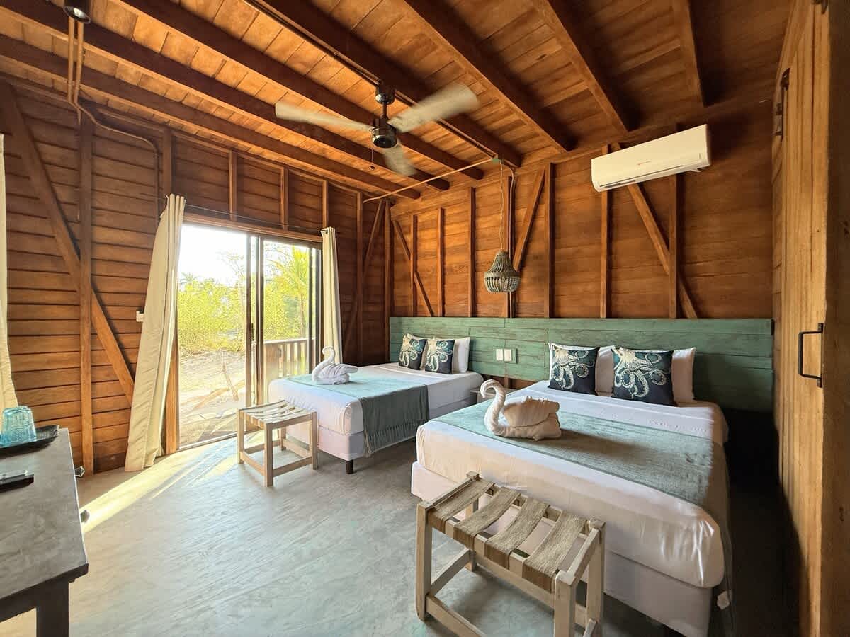 Eco room with comfortable bedding