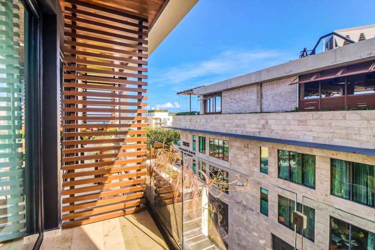 Building exterior and rooftop terrace