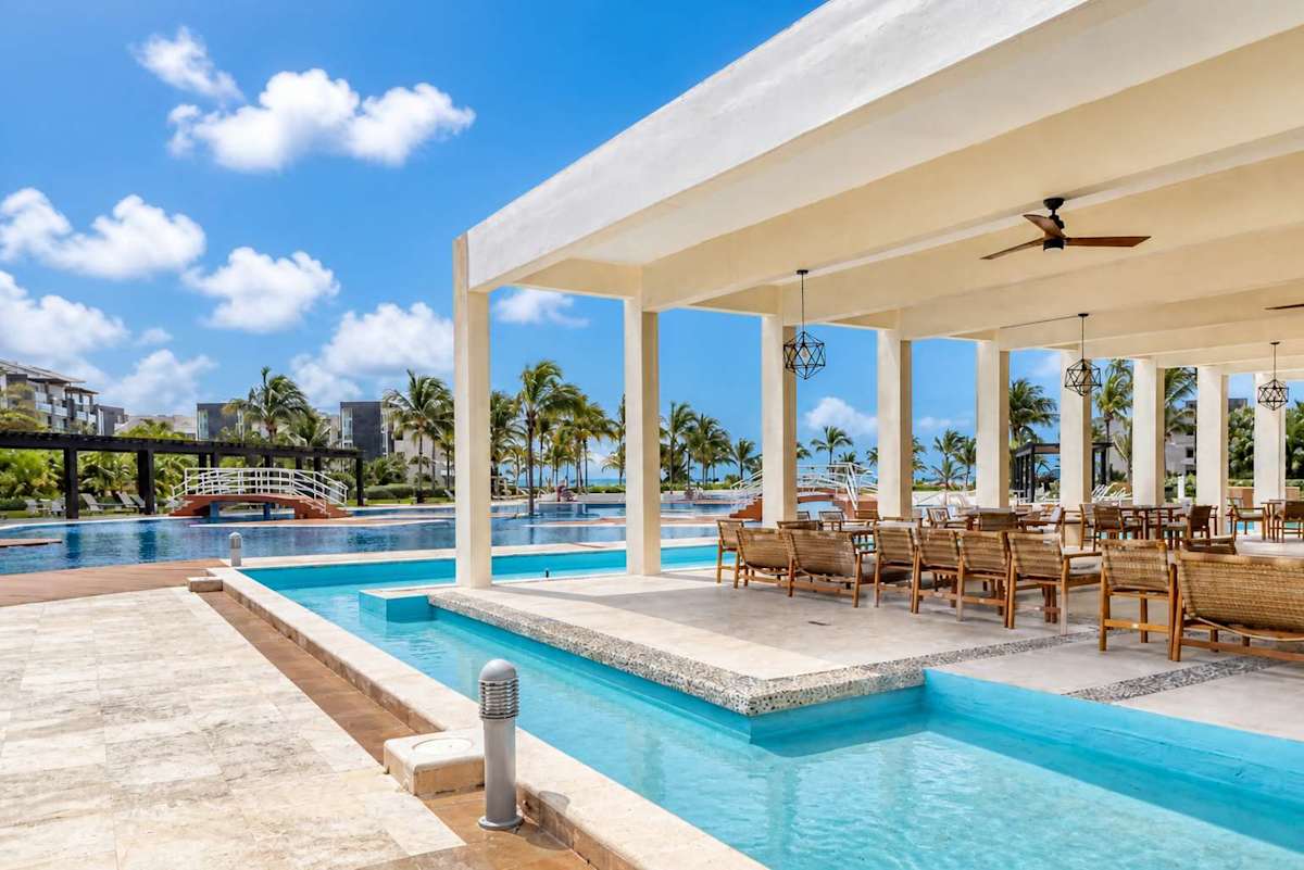 Communal beachfront resort pool and grounds (shared)