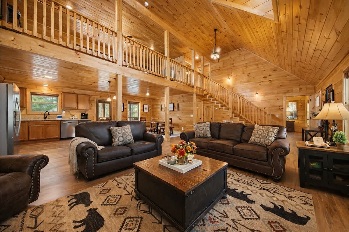 Luxury Smoky Mountain Cabin w/ Game Loft & Hot Tub photo 1