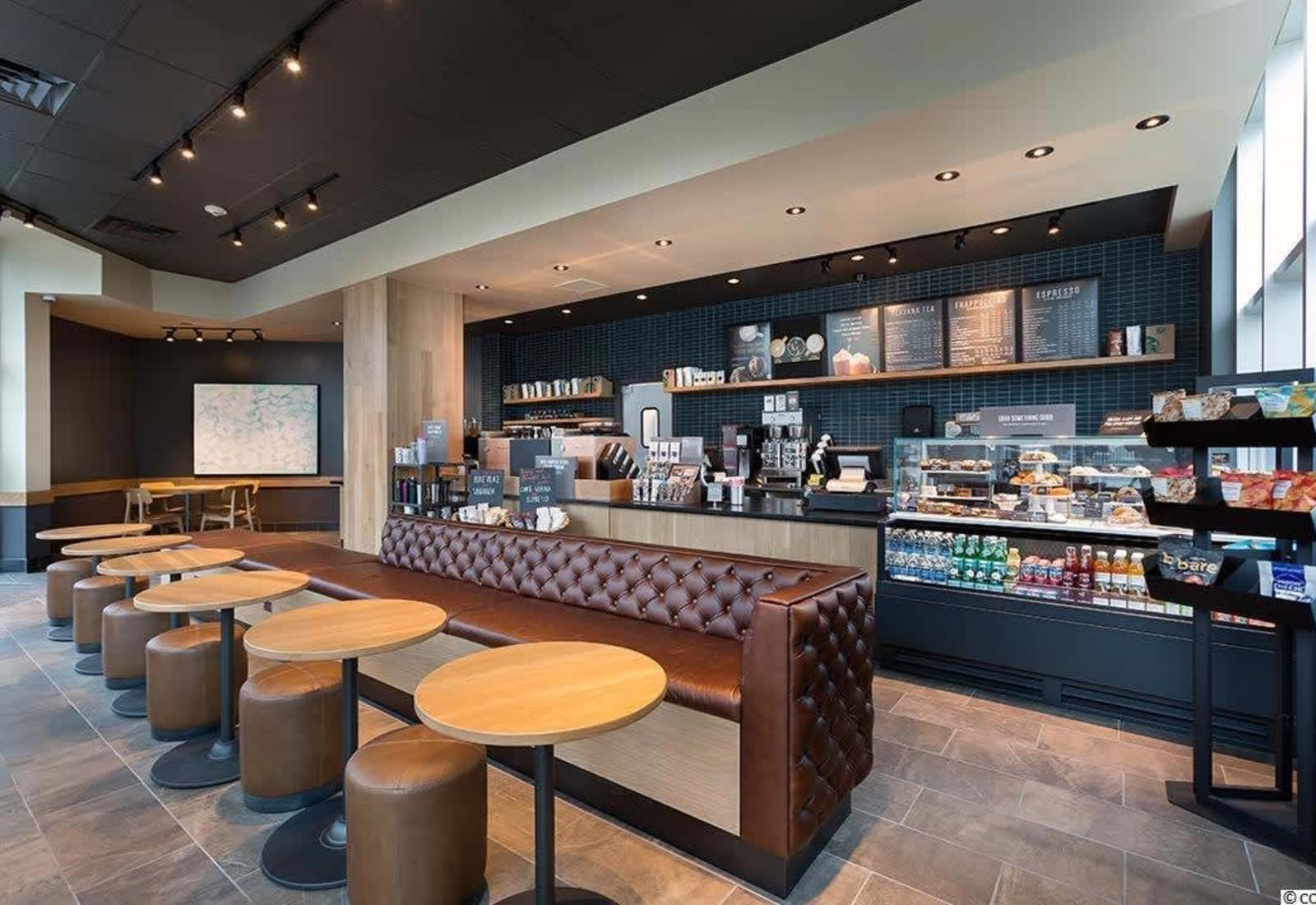 Come downstairs and get your Starbucks order before the sun comes up!