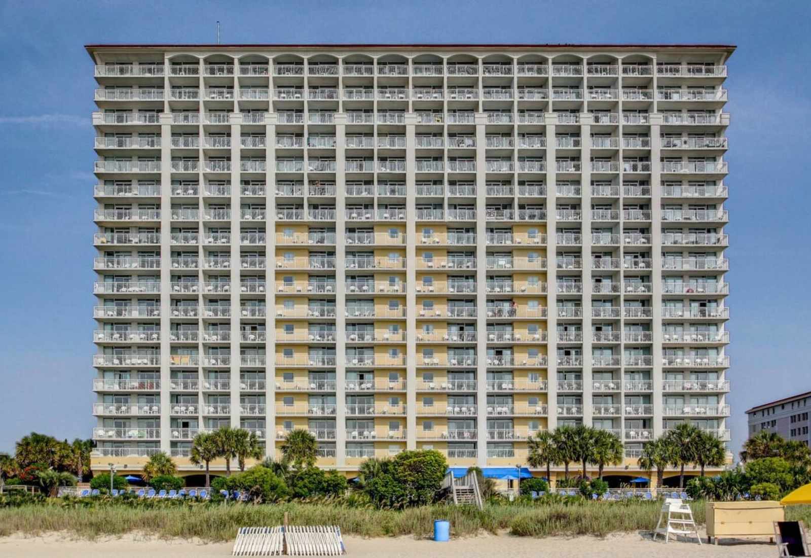
Step right out to the beach from this beautiful oceanfront building! With spacious balconies and stunning views, our prime location offers the perfect getaway. Book now for a stay that combines comfort, convenience, and unforgettable beach vibes!