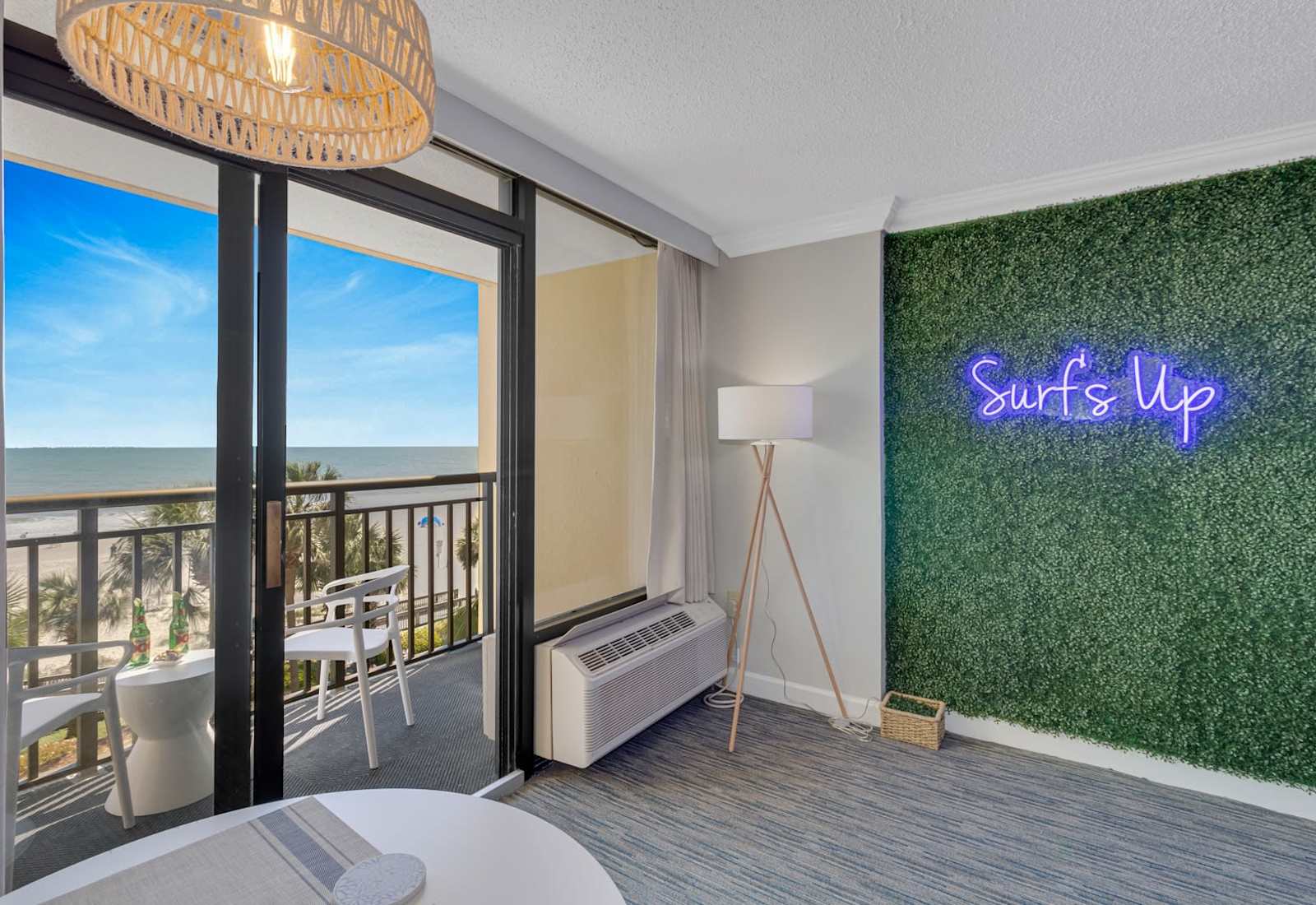 Relax in your stylish and modern room with stunning ocean views.
