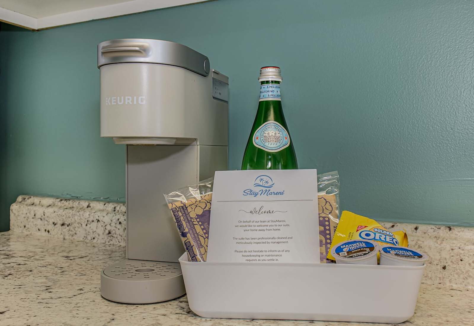 Welcome to your home away from home! Enjoy a personalized experience with complimentary beverages and a warm, thoughtful note from our team. Your comfort is our priority, ensuring a memorable stay from the moment you arrive!