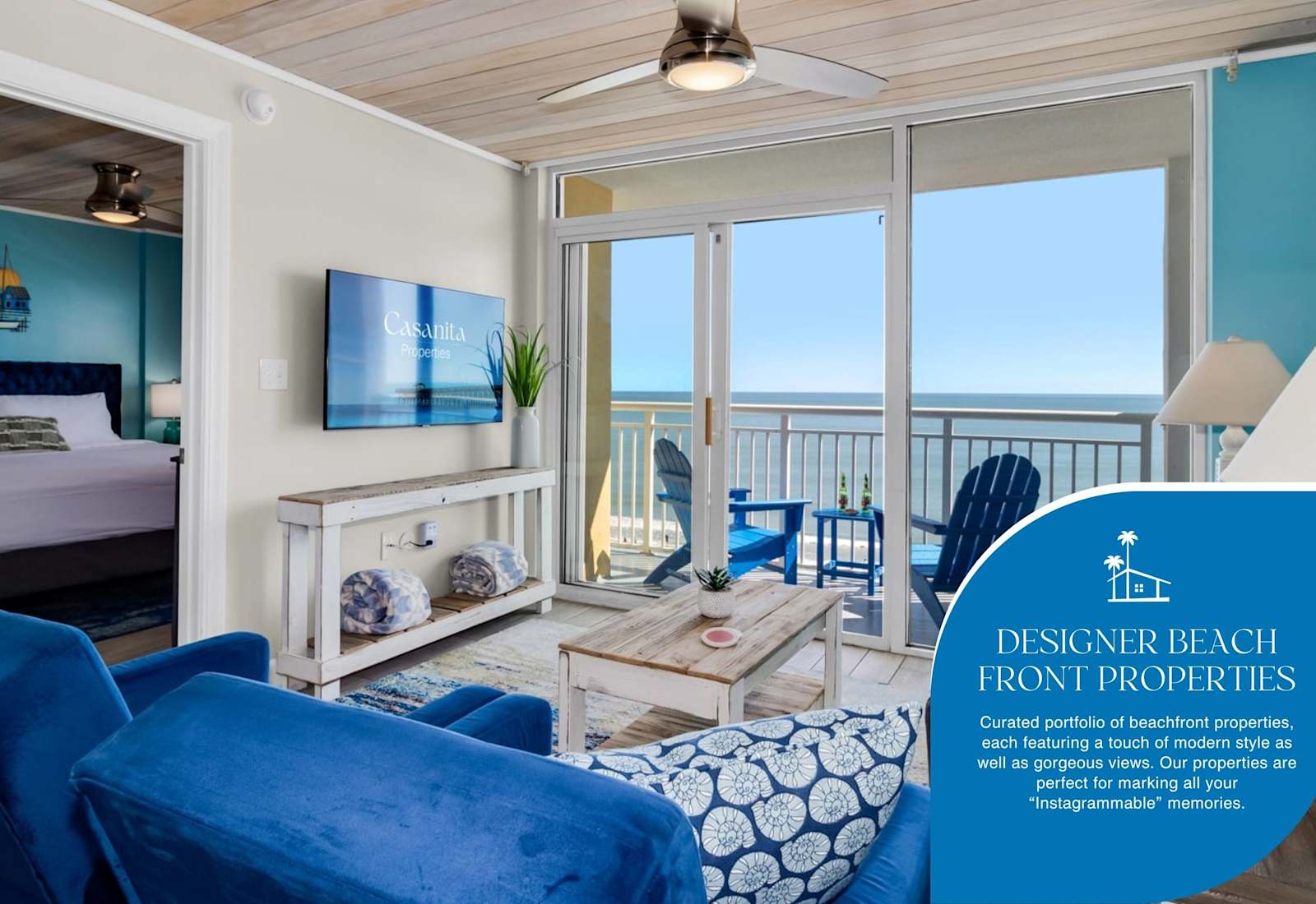Escape to luxury with our designer beachfront properties! Enjoy modern, stylish interiors and breathtaking ocean views from your private balcony. Perfect for creating unforgettable moments and Instagram-worthy memories. Book your stay today!