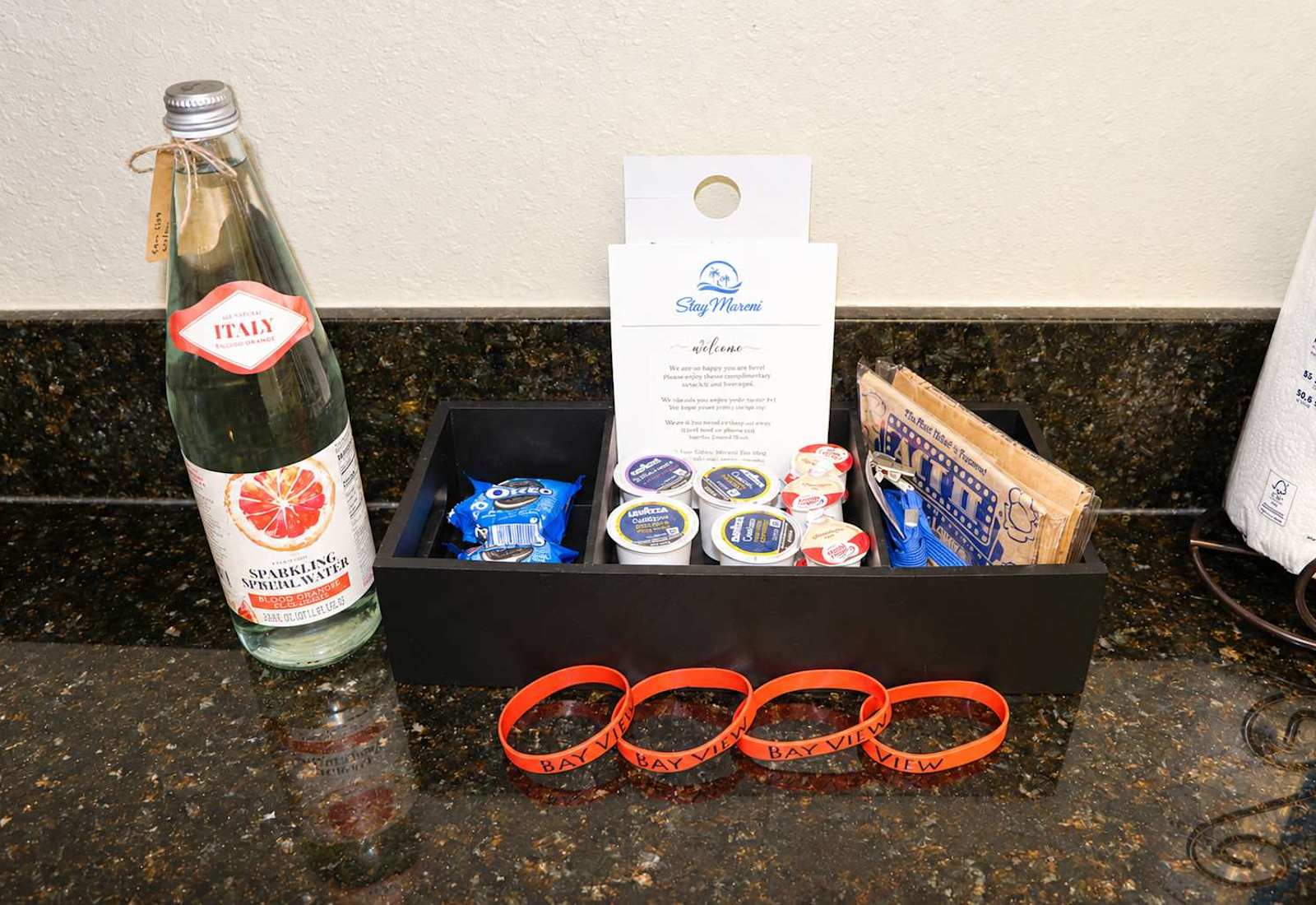 Enjoy a warm StayMareni welcome with complimentary snacks, premium coffee, bottled sparkling water, and essential consumables thoughtfully provided to make your stay as comfortable and convenient as possible.