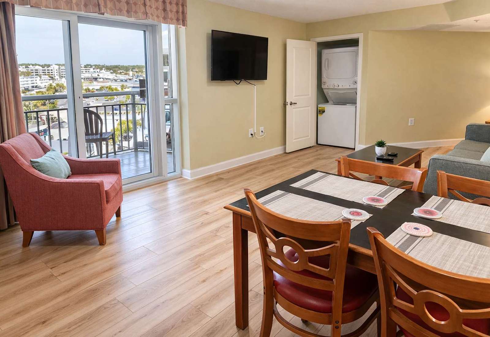 Coastal comfort meets effortless style — a bright, open living space designed for relaxing mornings, ocean breezes, and easy vacation living.