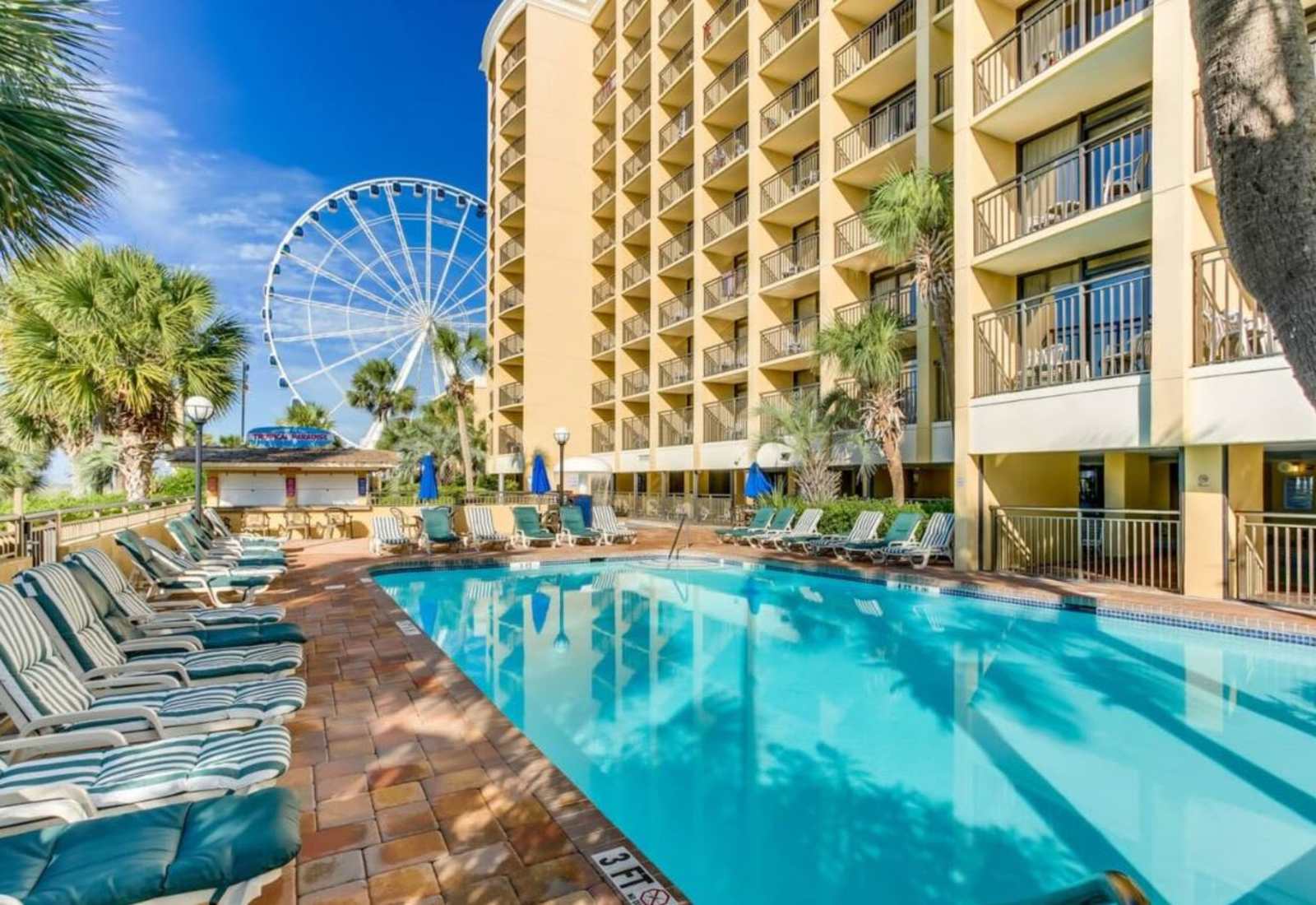 Enjoy the stunning ocean views and refreshing pool at this beachfront hotel.