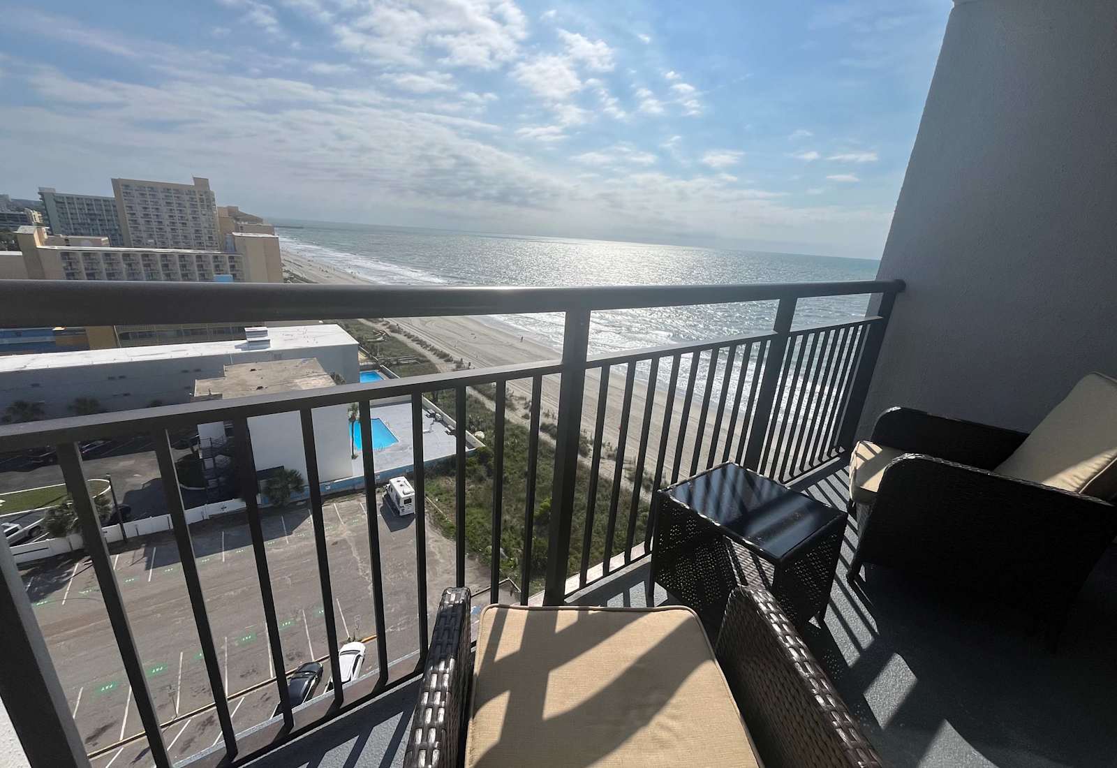 Private balcony seating perfect for soaking in the sun and stunning ocean views