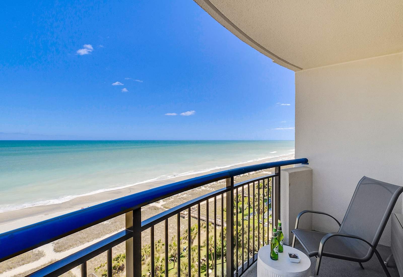 Enjoy a refreshing Peroni with a side of olives on your balcony, overlooking the waves. The perfect setting to unwind, sip, and savor the tranquil seaside ambiance, turning a simple moment into a memorable escape.