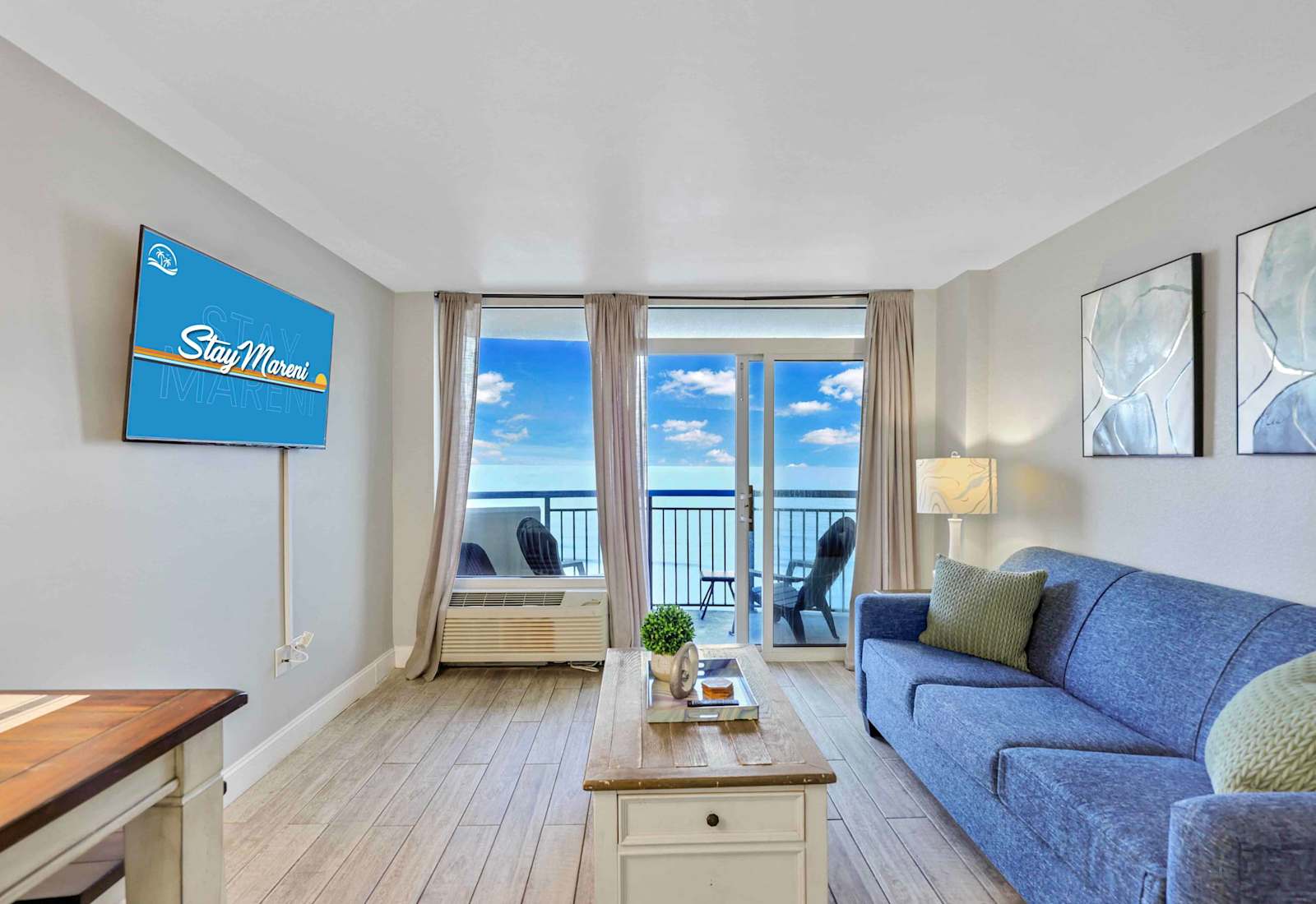 Wake up to stunning ocean views in this bright and cozy beachfront retreat! Featuring a comfy sofa, smart TV, and private balcony, this Myrtle Beach stay is your perfect home base for relaxation and seaside adventure