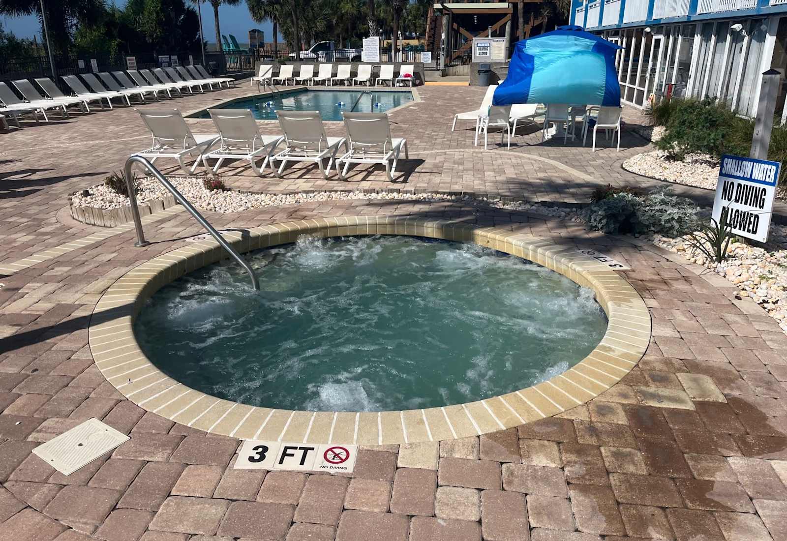 Soak away the day in the outdoor hot tub while enjoying the fresh ocean breeze just steps from the beach.