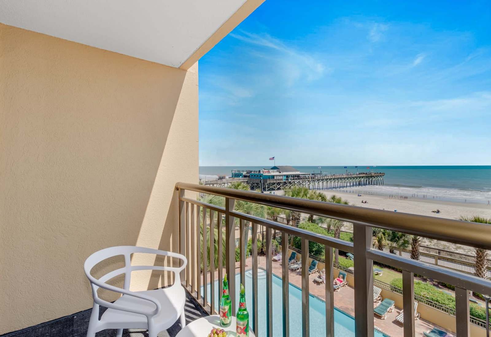 Enjoy breathtaking ocean views and a cool breeze from your private balcony.
