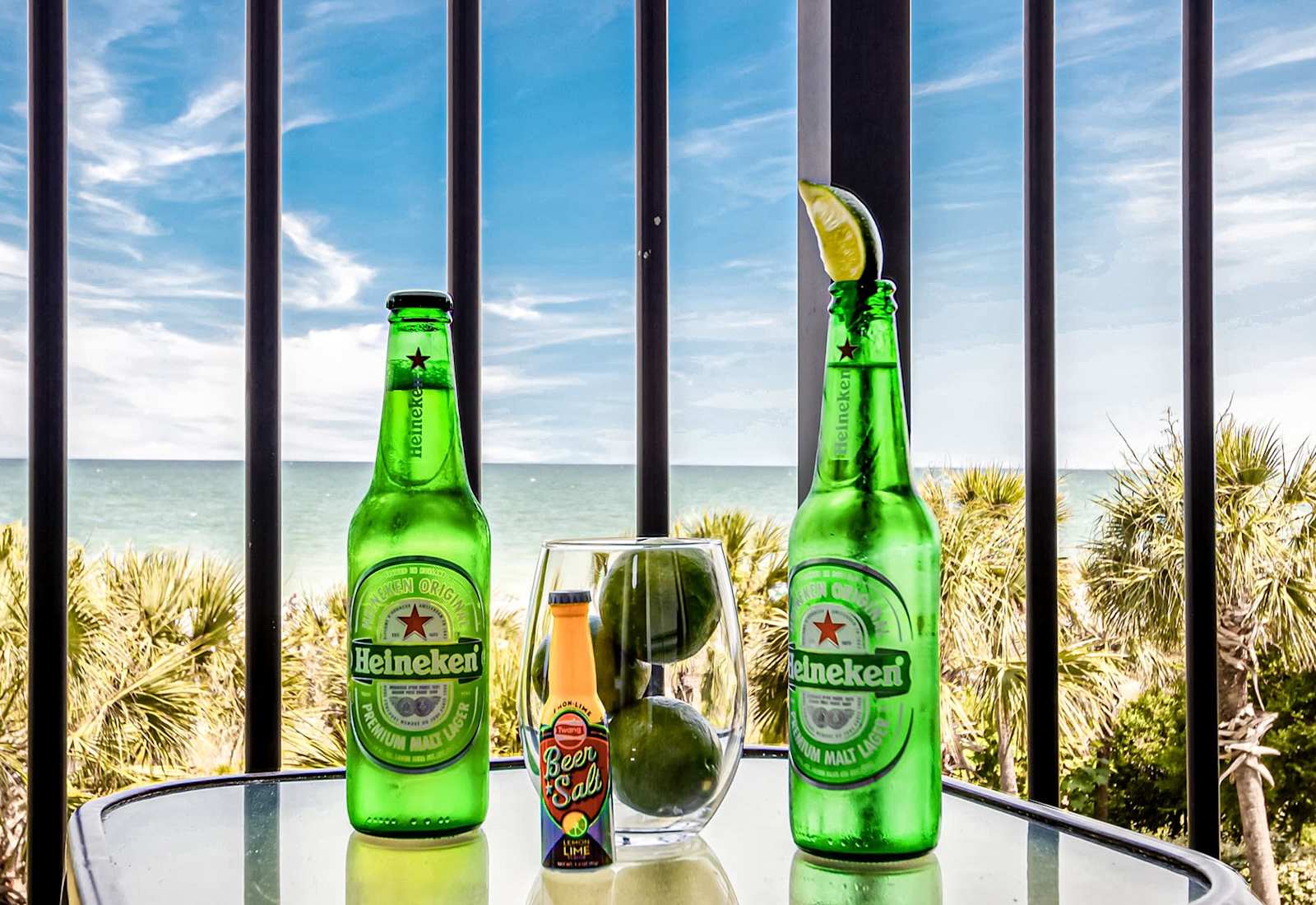 Enjoy a refreshing Peroni with a side of olives on your balcony, overlooking the waves. The perfect setting to unwind, sip, and savor the tranquil seaside ambiance, turning a simple moment into a memorable escape.
