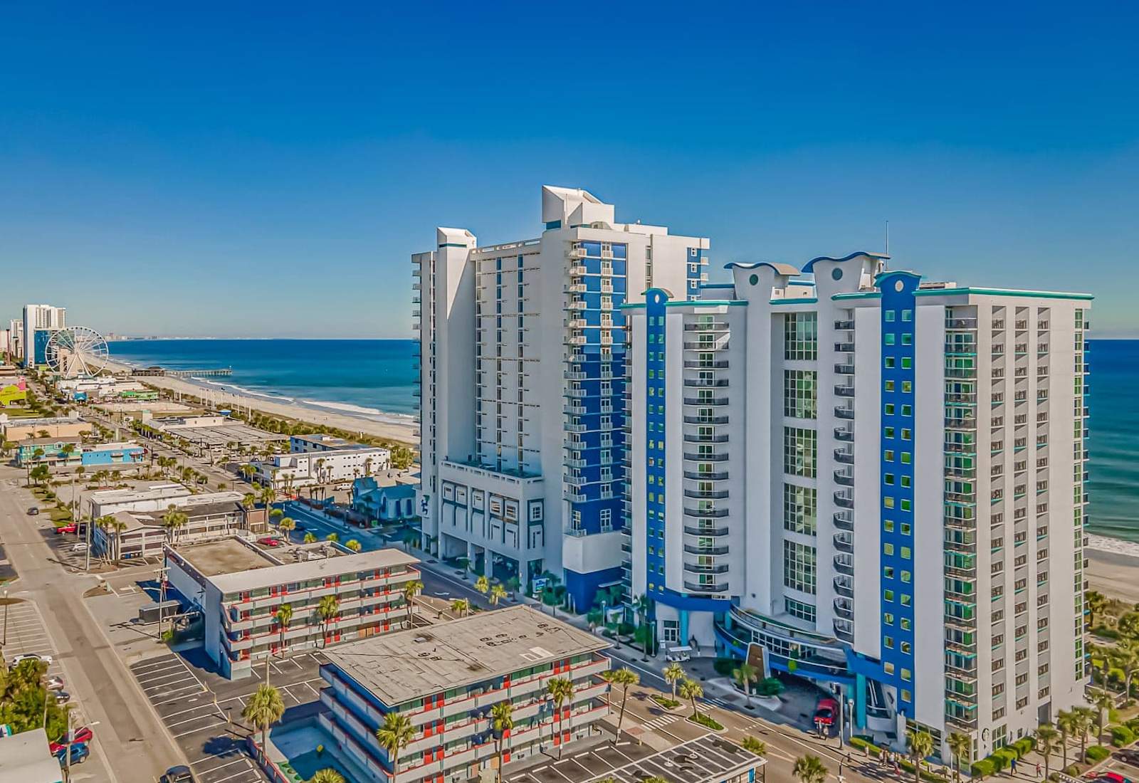 Stay steps from the sand in this stunning oceanfront high-rise located in the heart of Myrtle Beach! Enjoy unbeatable views, resort-style amenities, and walkable access to dining, shops, and top attractions along the Grand Strand.