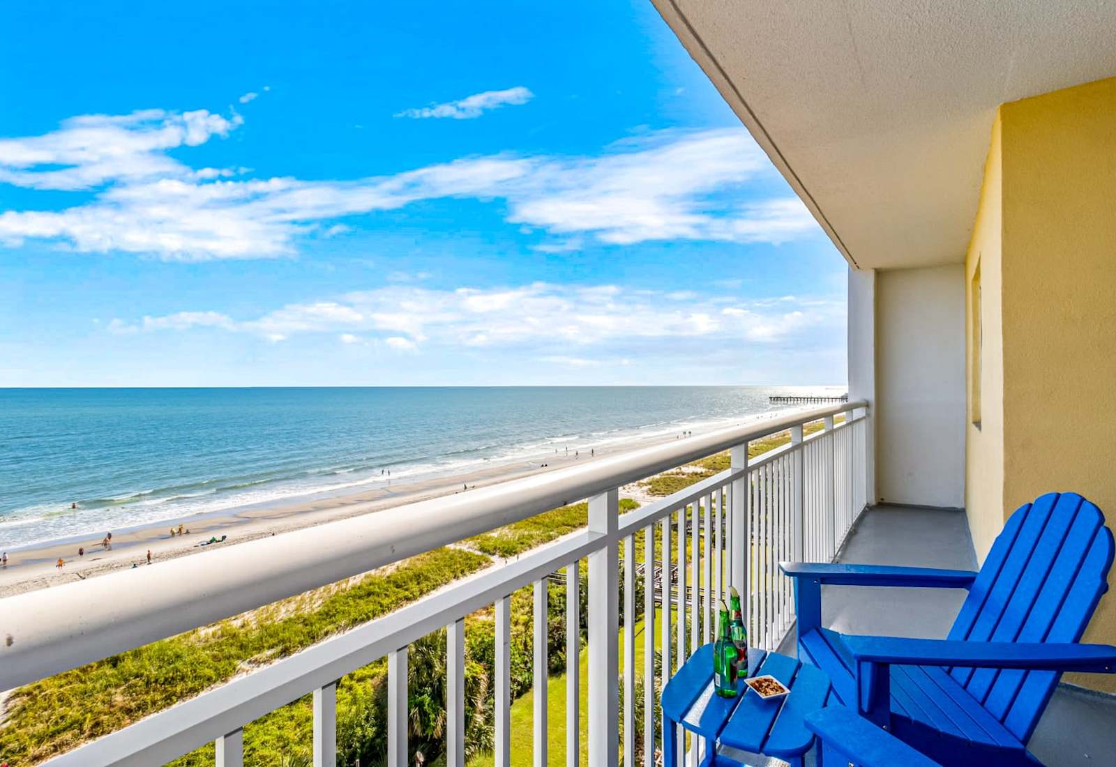 Soak in the panoramic ocean views from your private balcony. With the sound of the waves and the sparkle of the sea stretching to the horizon, this serene escape is perfect for unwinding and savoring the beauty of the coast