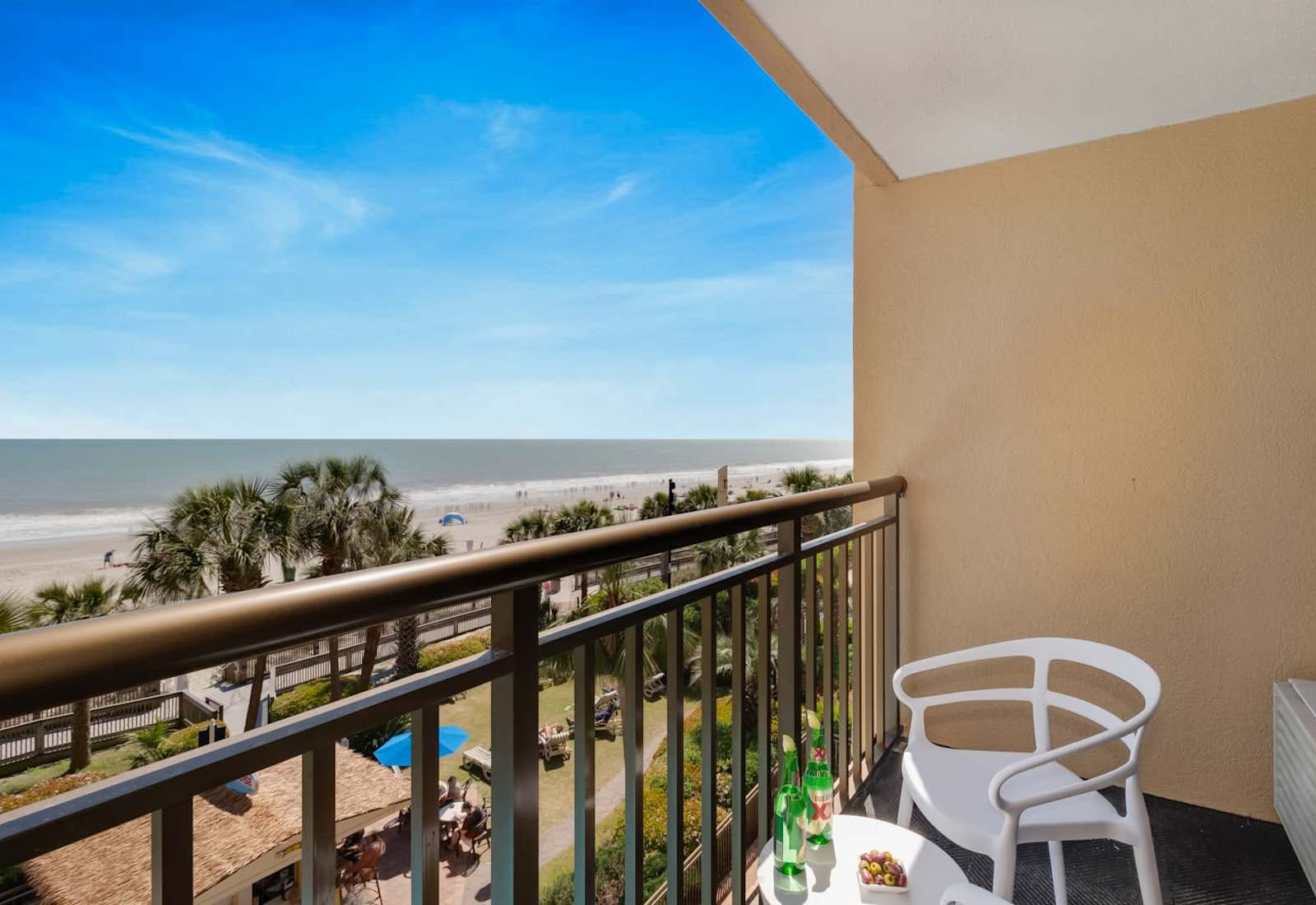 Enjoy breathtaking ocean views and a cool breeze from your private balcony.
