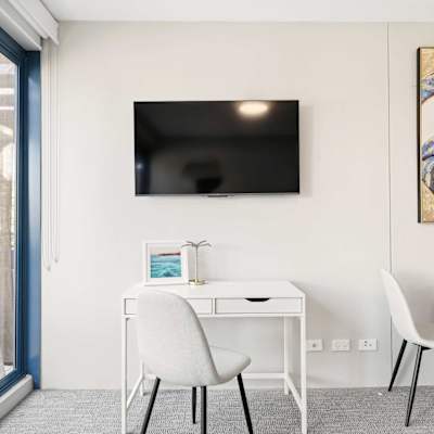 Dining area with TV