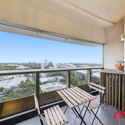 Balcony with outdoor seating and views
