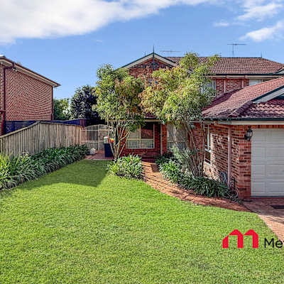 Spacious backyard with lawn