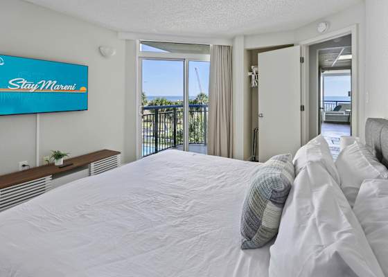 With the additional balcony extending off the bedroom, you're never too far away from the sounds of the waves lapping the shore.