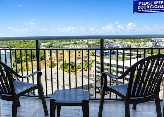 Start your morning with a cup of coffee and panoramic city views from your private balcony. Whether you're watching the sunrise, planning the day's adventures, or simply relaxing in the salty breeze.