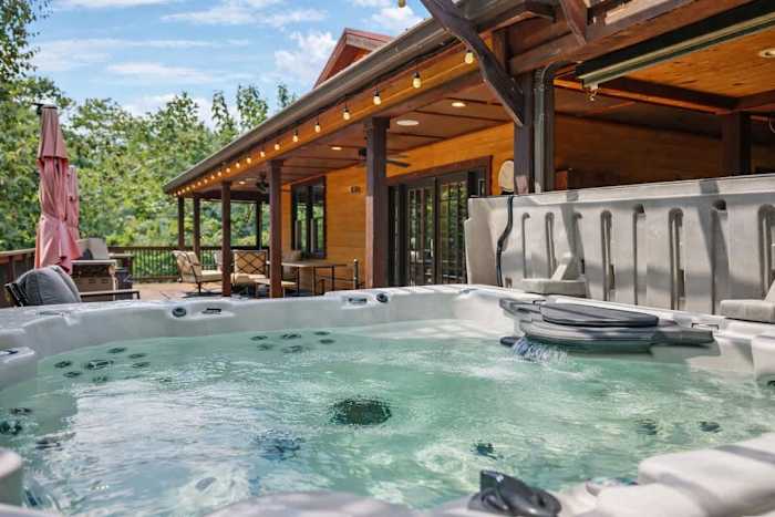 Secluded Luxury Cabin w/ Hot Tub & Yard photo 3