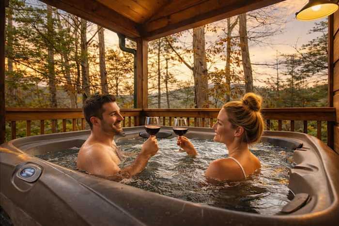 Luxury Smoky Mountain Cabin w/ Game Loft & Hot Tub photo 2