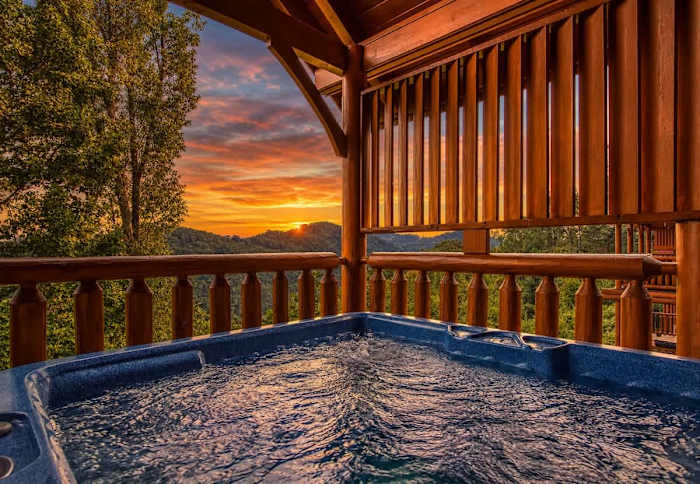 Luxe Smoky Mtn Log Cabin Hot Tub photo 2