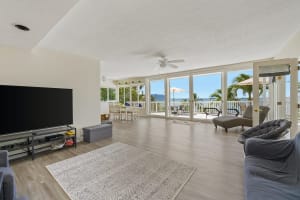 Bright and spacious living room with ocean view