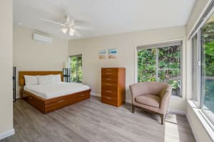 Charming bedroom with outdoor views through the window