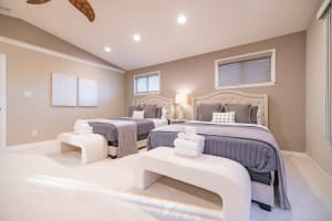 Comfortable single beds with fresh linens