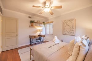 Cozy bedroom with a comfy bed