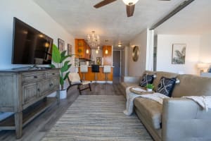 Airy and cozy living area that feels just like home