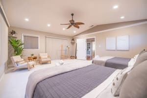 Relax in comfort with two single beds