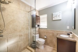 Simple, clean, and functional bathroom