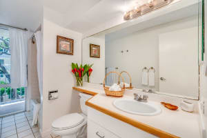 Comfortable bathroom with natural light and freshness