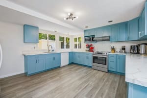 Spacious kitchen area with enough counter space