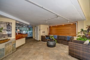 Inviting lobby space with a warm atmosphere