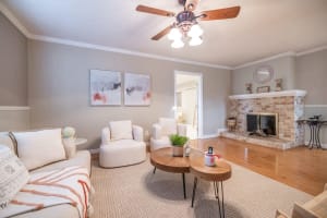 Elegant and streamlined living room