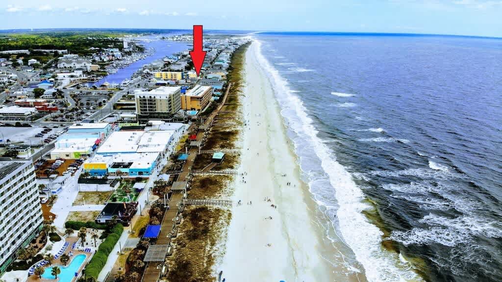"You are here!"  Between the Ocean and Carolina Beach Harbor Walk to Everything!
