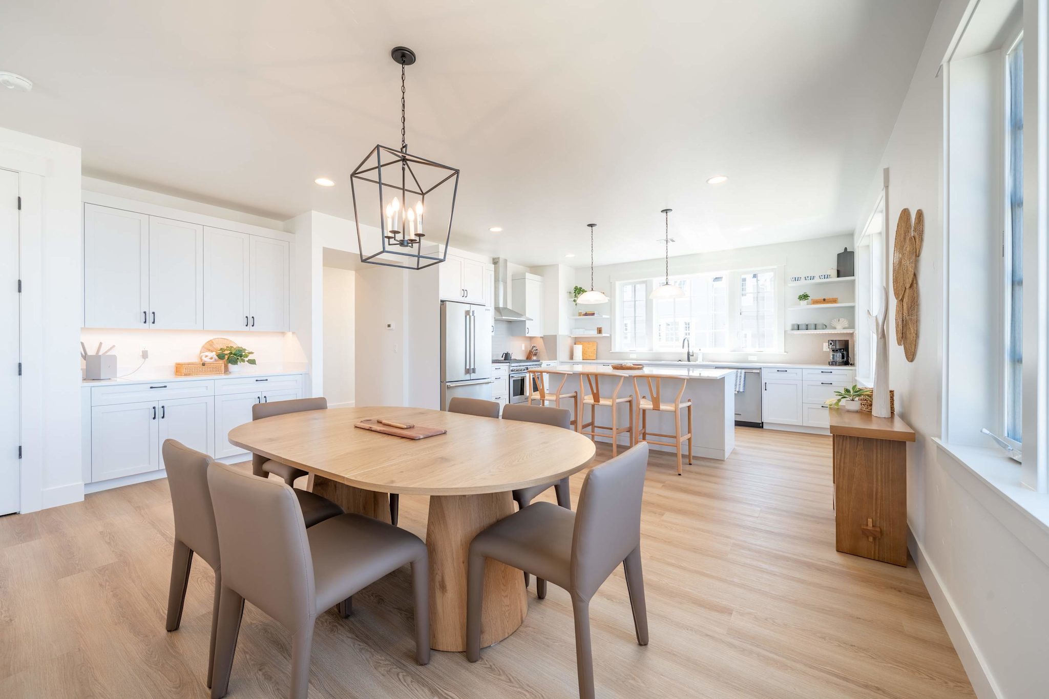 Dining area open to the kitchen and living room